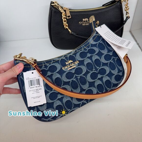 Coach Handbags - NWT Limited Coach Large Teri Crossbody Bag In Signature Denim CAF82